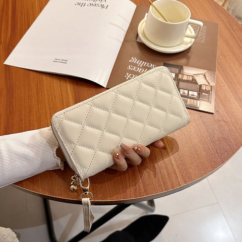 Rhombus Wallet Women's Long European And American Fashion Rhombus Wallet Women's Long European And American Fashion