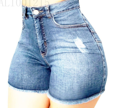 Stretch Slim Fit Ripped Tassel Denim Shorts For Women Stretch Slim Fit Ripped Tassel Denim Shorts For Women