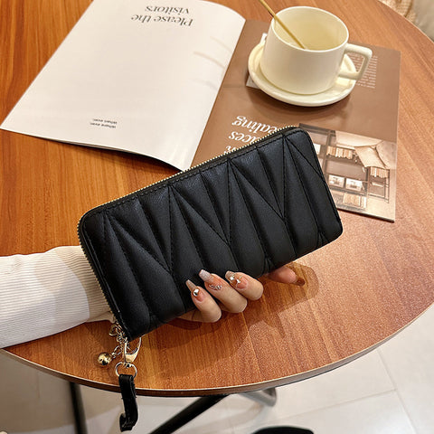 Rhombus Wallet Women's Long European And American Fashion Rhombus Wallet Women's Long European And American Fashion