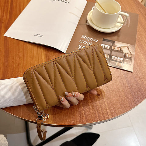 Rhombus Wallet Women's Long European And American Fashion Rhombus Wallet Women's Long European And American Fashion