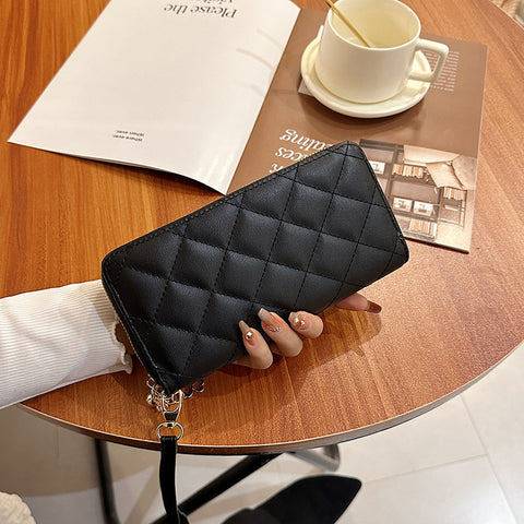 Rhombus Wallet Women's Long European And American Fashion Rhombus Wallet Women's Long European And American Fashion
