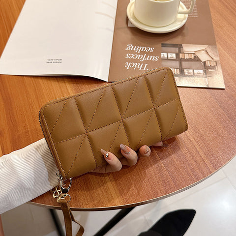 Rhombus Wallet Women's Long European And American Fashion Rhombus Wallet Women's Long European And American Fashion