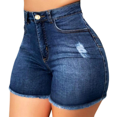 Stretch Slim Fit Ripped Tassel Denim Shorts For Women Stretch Slim Fit Ripped Tassel Denim Shorts For Women