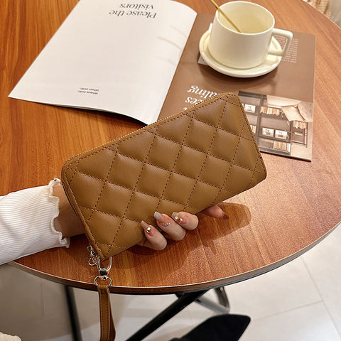 Rhombus Wallet Women's Long European And American Fashion Rhombus Wallet Women's Long European And American Fashion