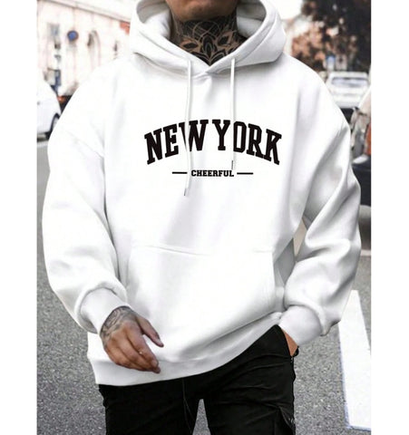 Men's Casual American-style Retro Loose Hooded Sweater Men's Casual American-style Retro Loose Hooded Sweater