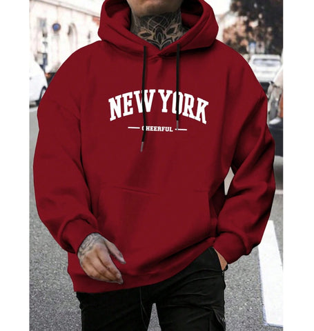 Men's Casual American-style Retro Loose Hooded Sweater Men's Casual American-style Retro Loose Hooded Sweater