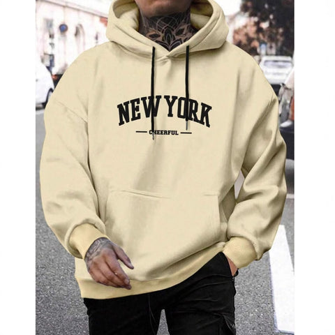 Men's Casual American-style Retro Loose Hooded Sweater Men's Casual American-style Retro Loose Hooded Sweater