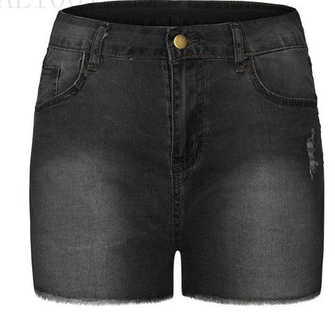 Stretch Slim Fit Ripped Tassel Denim Shorts For Women Stretch Slim Fit Ripped Tassel Denim Shorts For Women