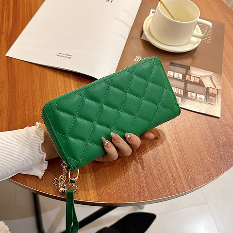 Rhombus Wallet Women's Long European And American Fashion Rhombus Wallet Women's Long European And American Fashion