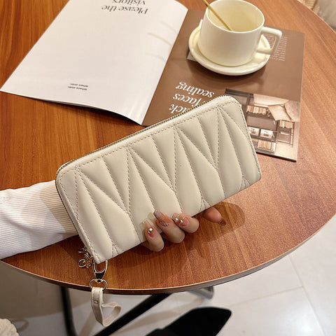 Rhombus Wallet Women's Long European And American Fashion Rhombus Wallet Women's Long European And American Fashion