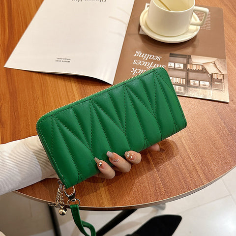 Rhombus Wallet Women's Long European And American Fashion Rhombus Wallet Women's Long European And American Fashion