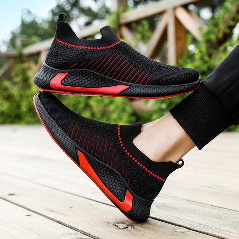 Men’s Mesh Sock Slip-On Sneakers – Breathable Lightweight Running Shoes