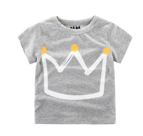 Korean Style Boys' Cotton T-Shirt – Summer Short Sleeve