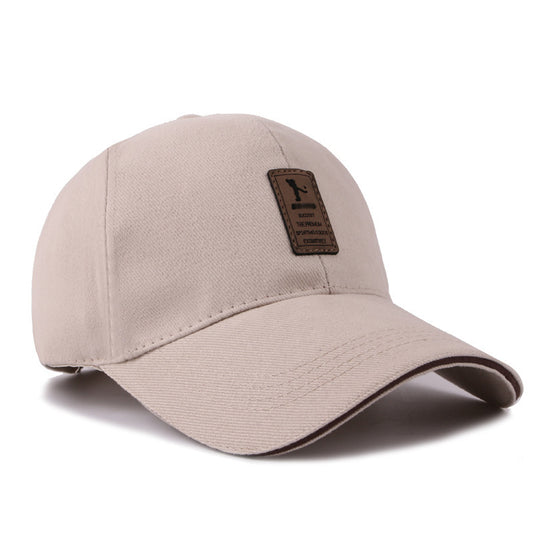 Korean Style Men’s Baseball Cap – Cotton Peaked Hat for Outdoors