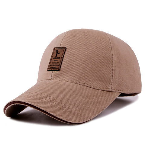 Korean Style Men’s Baseball Cap – Cotton Peaked Hat for Outdoors