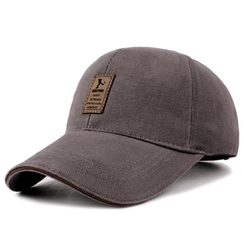 Korean Style Men’s Baseball Cap – Cotton Peaked Hat for Outdoors
