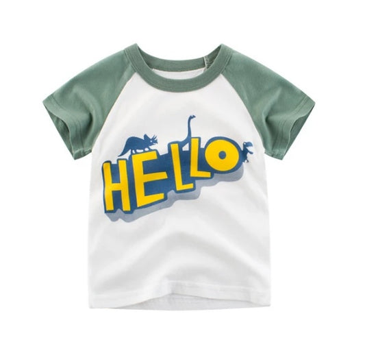 Korean Style Boys' Cotton T-Shirt – Summer Short Sleeve