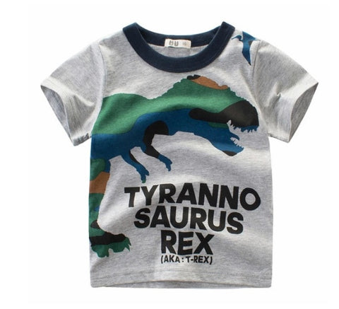 Korean Style Boys' Cotton T-Shirt – Summer Short Sleeve