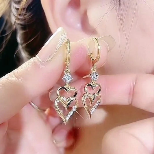 Luxury Zircon Earrings for Women – Butterfly & Flower Drop Style