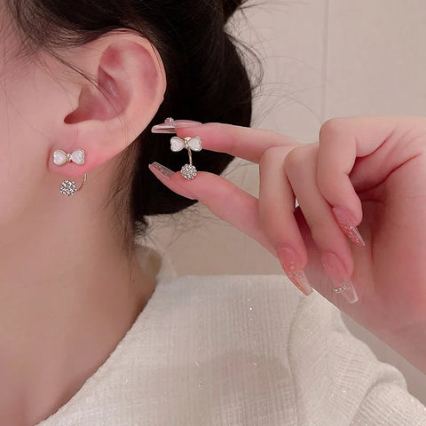 Luxury Zircon Earrings for Women – Butterfly & Flower Drop Style