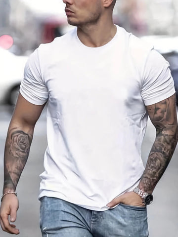 Men’s Casual Printed T-Shirt – Round Neck Short Sleeve
