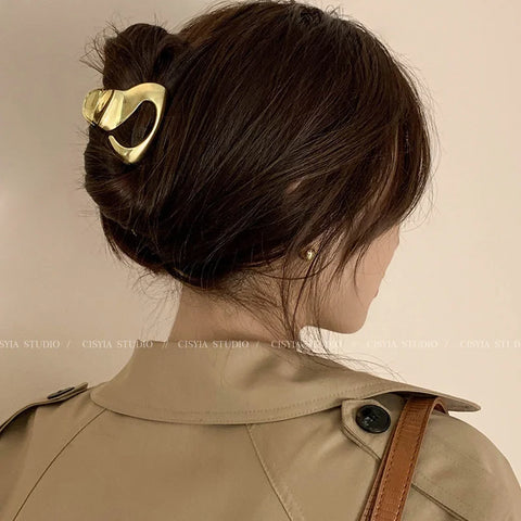 Trendy Metal Hair Claws – Geometric Star Hairpins & Hairgrips
