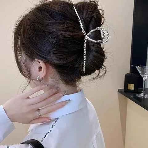Trendy Metal Hair Claws – Geometric Star Hairpins & Hairgrips