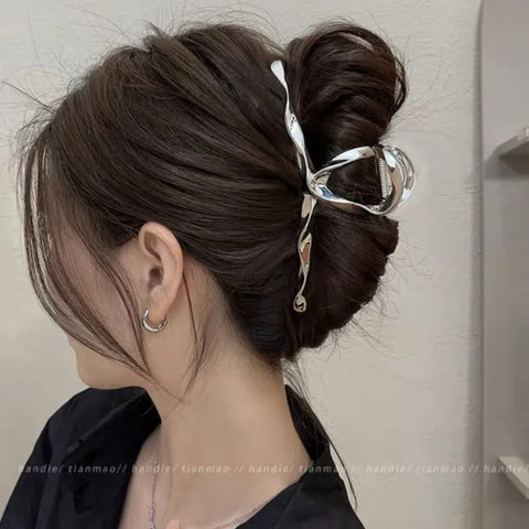 Trendy Metal Hair Claws – Geometric Star Hairpins & Hairgrips