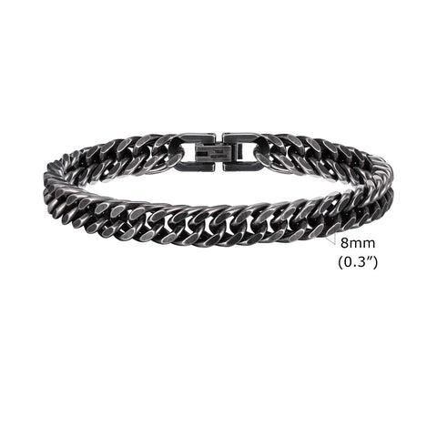 Vnox Heavy Cuban Bracelet – Stainless Steel Punk Rock Jewelry