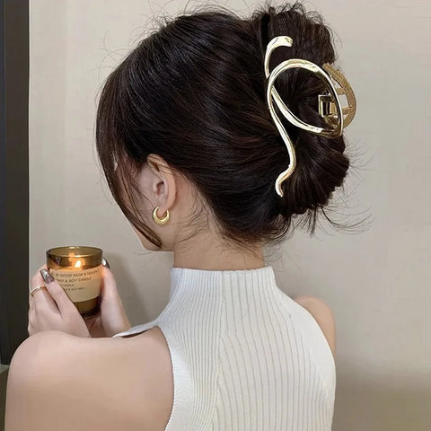 Trendy Metal Hair Claws – Geometric Star Hairpins & Hairgrips