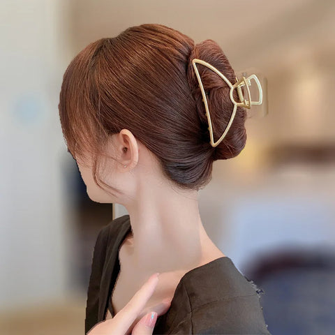 Trendy Metal Hair Claws – Geometric Star Hairpins & Hairgrips