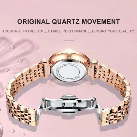 POEDAGAR Brand Women's Watch Stainless Steel Watch.