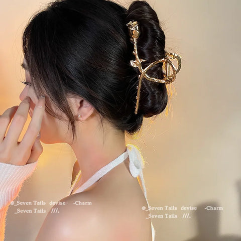 Trendy Metal Hair Claws – Geometric Star Hairpins & Hairgrips