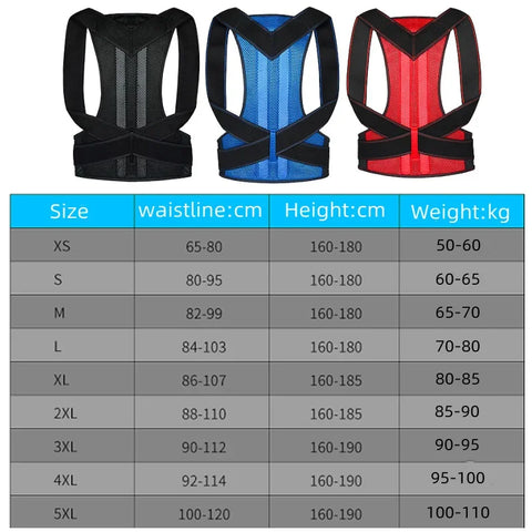 Posture Corrector Brace – Adjustable Back Trainer with Clavicle Support