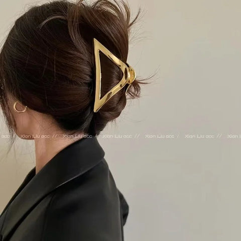 Trendy Metal Hair Claws – Geometric Star Hairpins & Hairgrips