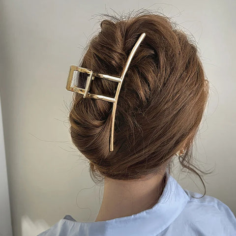 Trendy Metal Hair Claws – Geometric Star Hairpins & Hairgrips