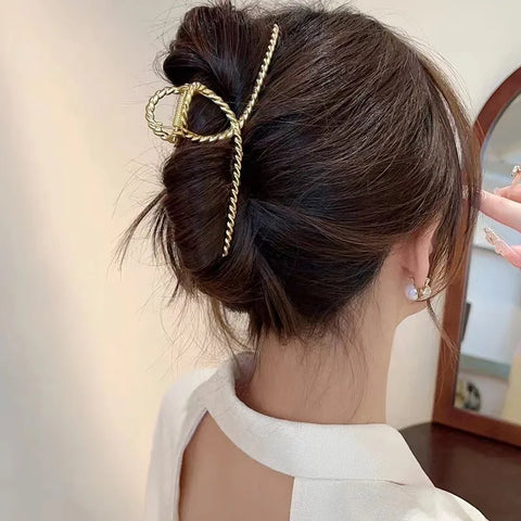 Trendy Metal Hair Claws – Geometric Star Hairpins & Hairgrips