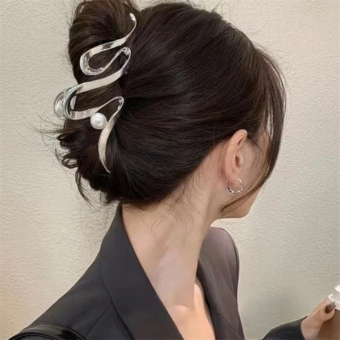 Trendy Metal Hair Claws – Geometric Star Hairpins & Hairgrips