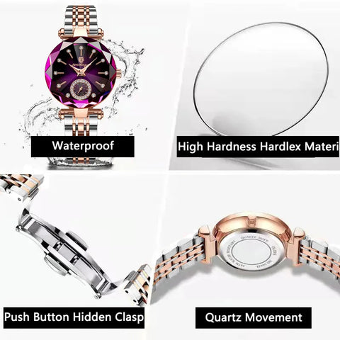 POEDAGAR Brand Women's Watch Stainless Steel Watch.