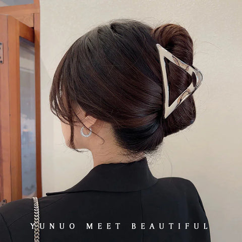Trendy Metal Hair Claws – Geometric Star Hairpins & Hairgrips