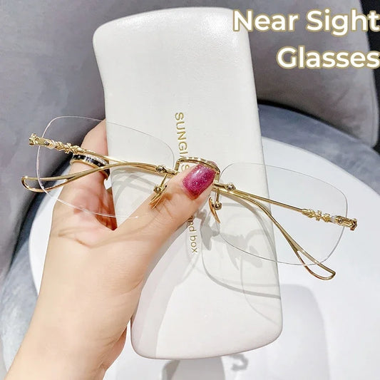 Lightweight Small Square Glasses – Near Sight Anti-Blue Light