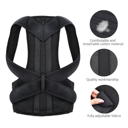 Posture Corrector Brace – Adjustable Back Trainer with Clavicle Support