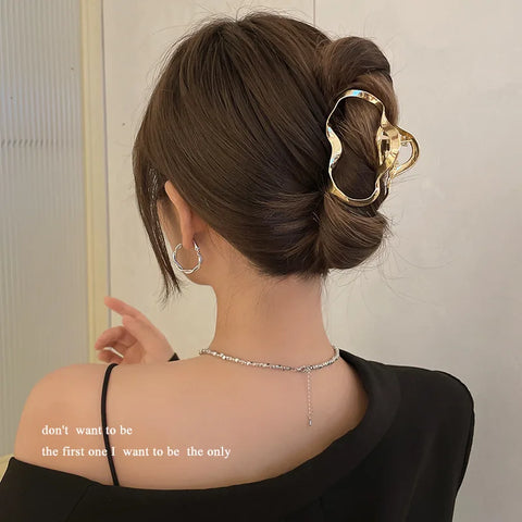 Trendy Metal Hair Claws – Geometric Star Hairpins & Hairgrips