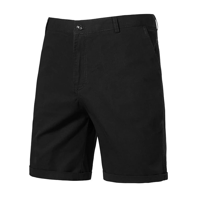 Classic Khaki Men’s Shorts – Cotton, Knee-Length, Summer Wear