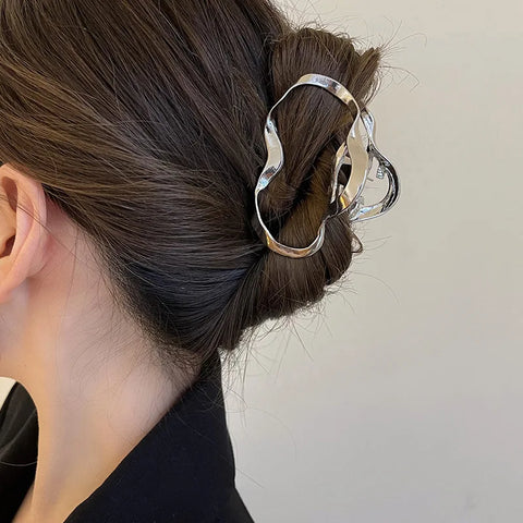 Trendy Metal Hair Claws – Geometric Star Hairpins & Hairgrips