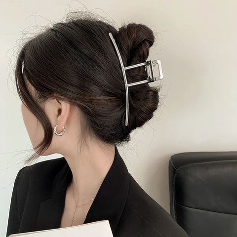 Trendy Metal Hair Claws – Geometric Star Hairpins & Hairgrips
