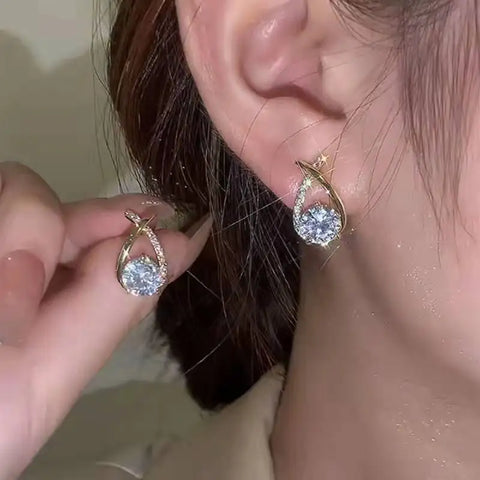 Luxury Zircon Earrings for Women – Butterfly & Flower Drop Style