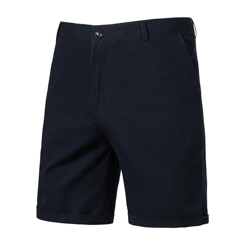 Classic Khaki Men’s Shorts – Cotton, Knee-Length, Summer Wear