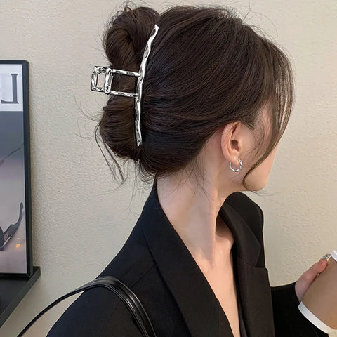 Trendy Metal Hair Claws – Geometric Star Hairpins & Hairgrips