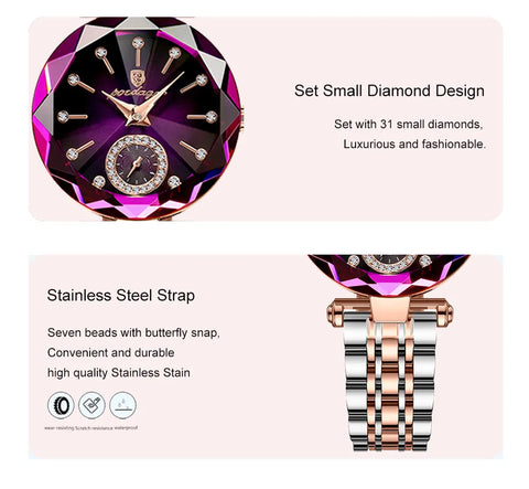 POEDAGAR Brand Women's Watch Stainless Steel Watch.